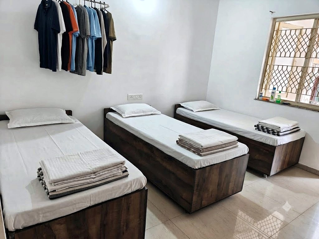 6 sharing room at Shivam PG, boys PG in Bopal, Ahmedabad