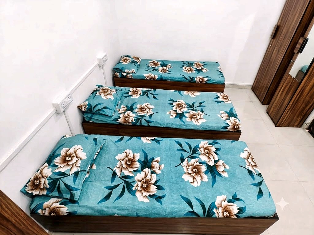 3 sharing room at Shivam PG, boys PG in Bopal, Ahmedabad