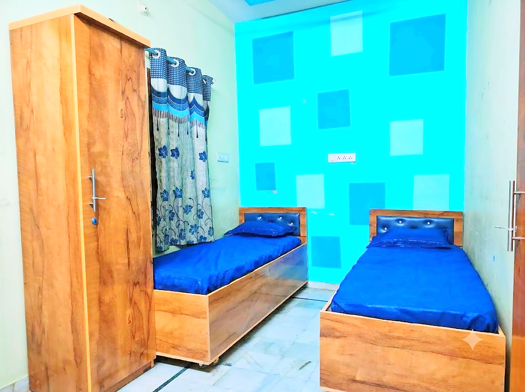 2 sharing room at Shivam PG, boys PG in Prahlad Nagar, Ahmedabad